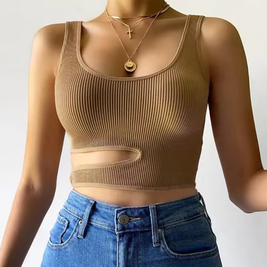 Skinny Stretch Cutout Tank Top