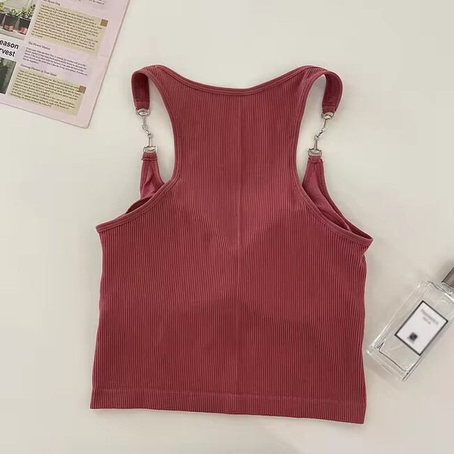 Womens Casual Sleeveless Bra Tank Top