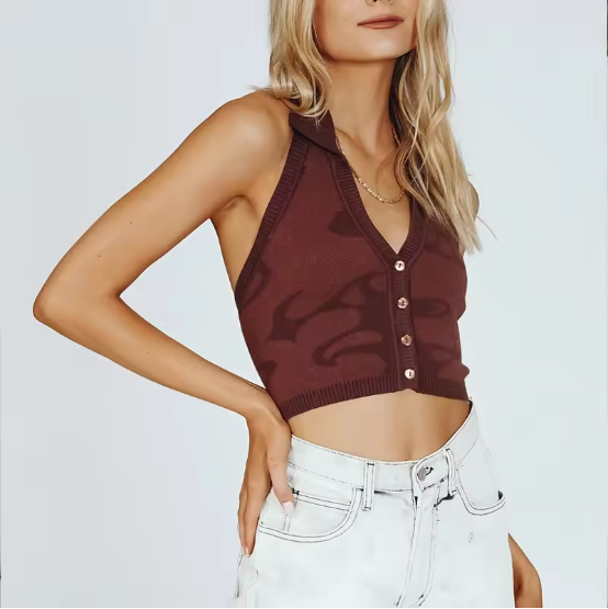 Top Sexy Sleeveless Vest Halter
