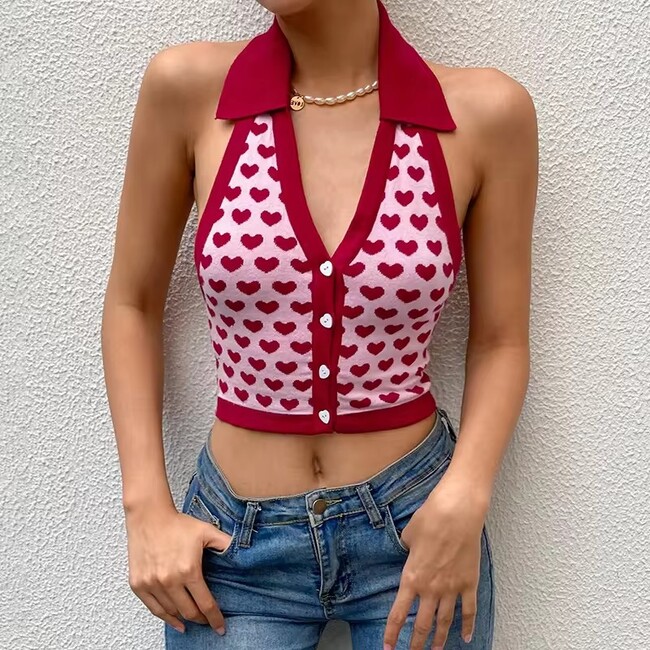 Womens Heart Sling Sweater