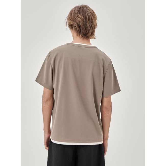 Mens Short Sleeve Henley Shirts Causal Basic TShirts Summer Tee Tops