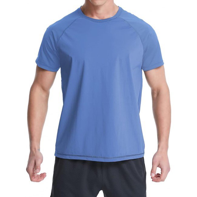 Men Swim Shirts Rash Guard T Shirts Water Surfing Shirt