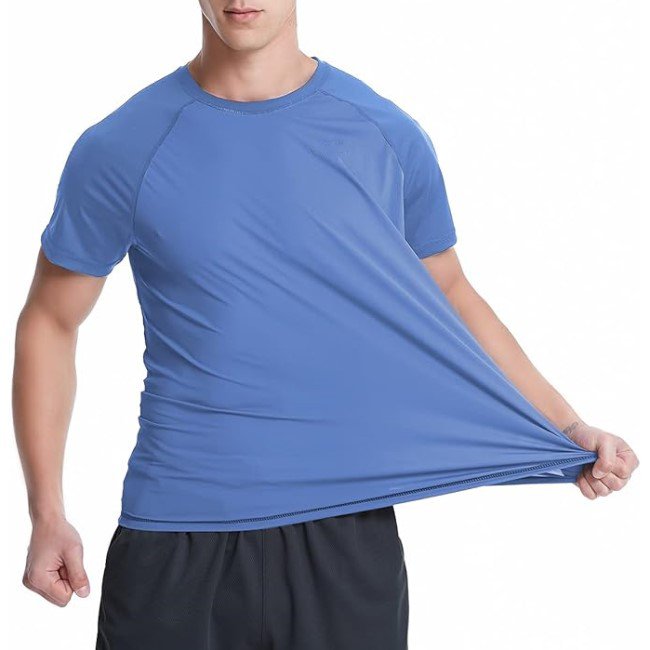 Men Swim Shirts Rash Guard T Shirts Water Surfing Shirt