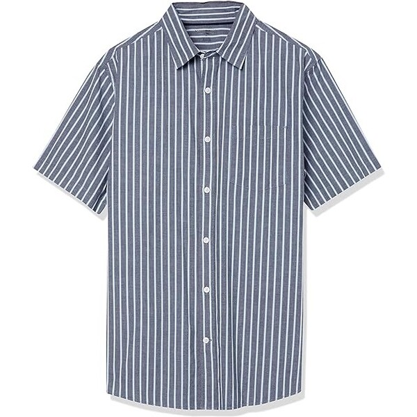 Essentials Men Short Sleeve Stretch Poplin Shirt Big Tall