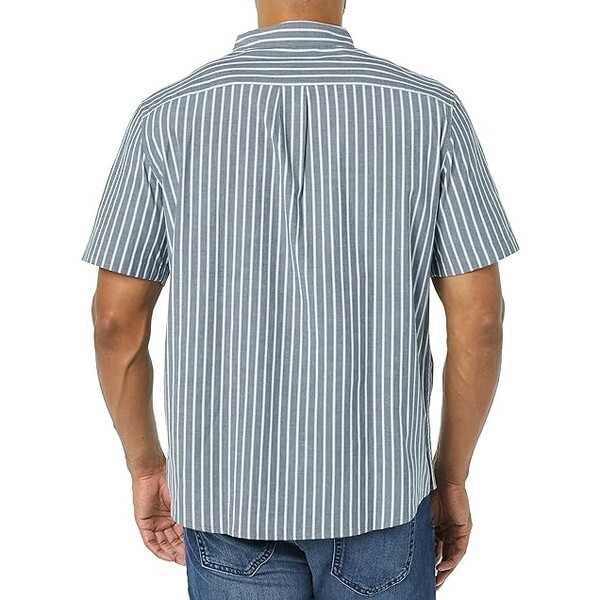 Essentials Men Short Sleeve Stretch Poplin Shirt Big Tall