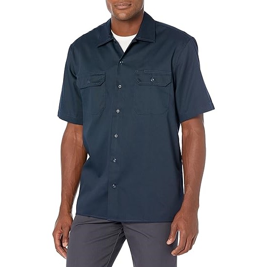 Men ShortSleeve Stain and Wrinkle Resistant Work Shirt