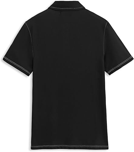 Mens Knit Polo Shirts Short Sleeve Collared Casual Golf Shirts