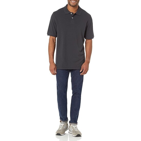 Men Regular Fit Cotton Pique Polo Shirt