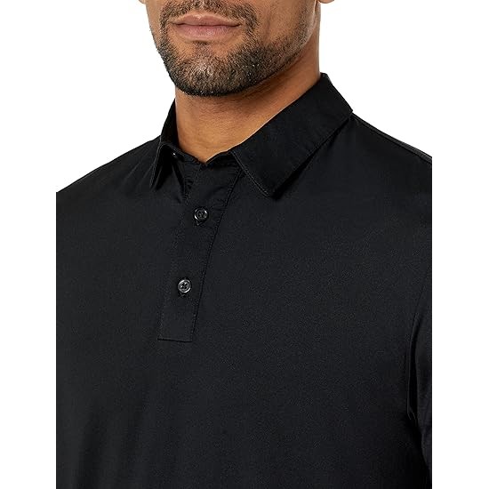 Regular Fit Button Closure Cotton Pique Men Polo Shirt